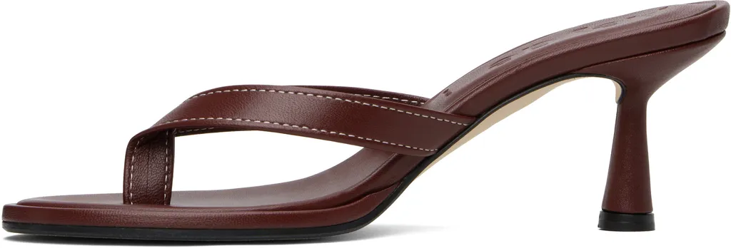 Daphne Leather Pointed-Toe High-Heeled Sandals