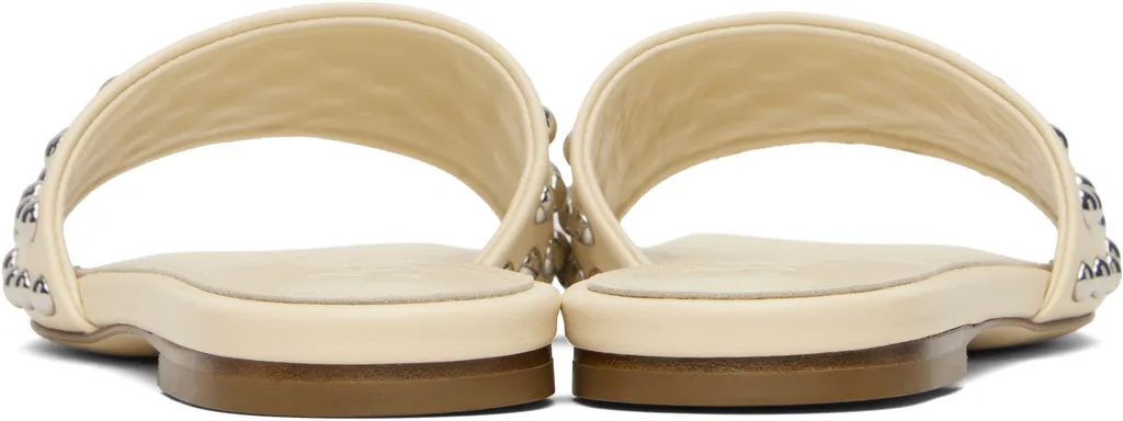 Anna Studded Leather Slippers