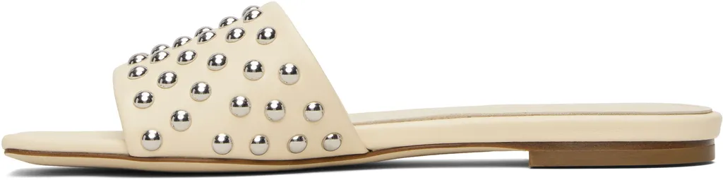 Anna Studded Leather Slippers