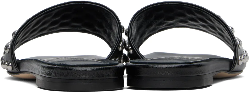 Anna Studded Leather Slippers