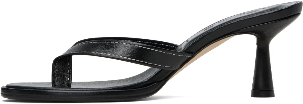 Daphne Leather Pointed-Toe High-Heeled Sandals