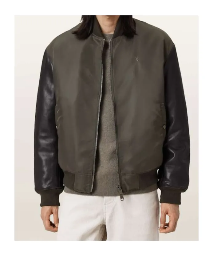 Myler Ramskull Leather Bomber Jacket