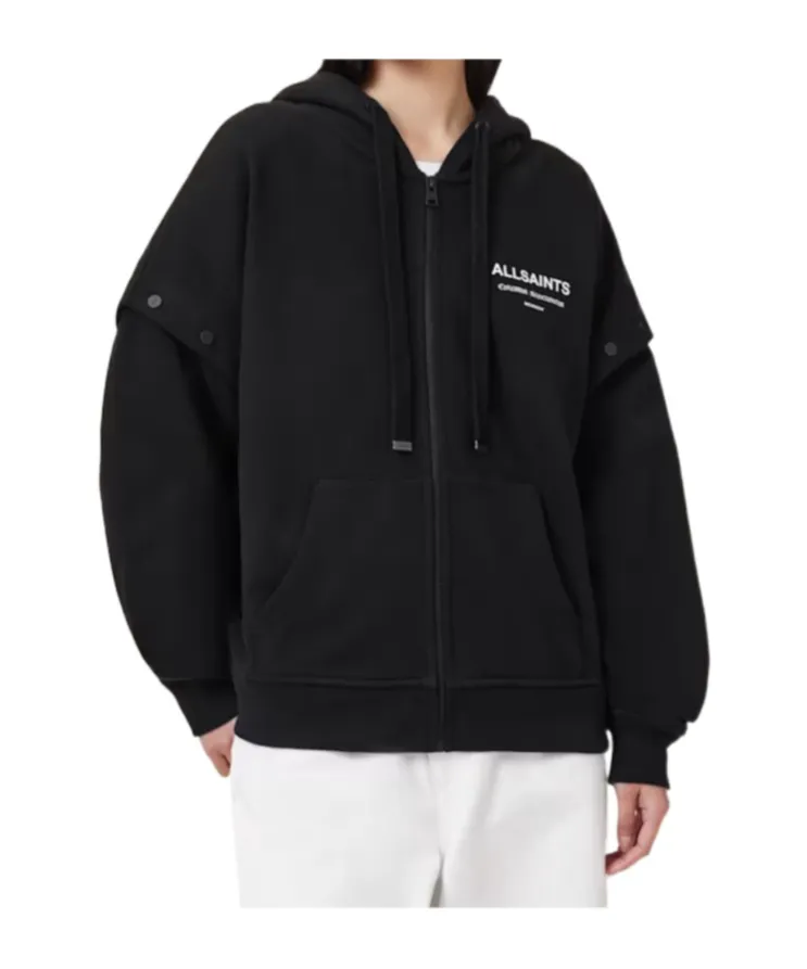 Long-Sleeved Sweatshirt Jacket