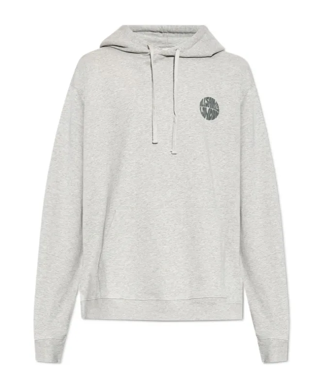 Logo Waved Drawstring Hoodie