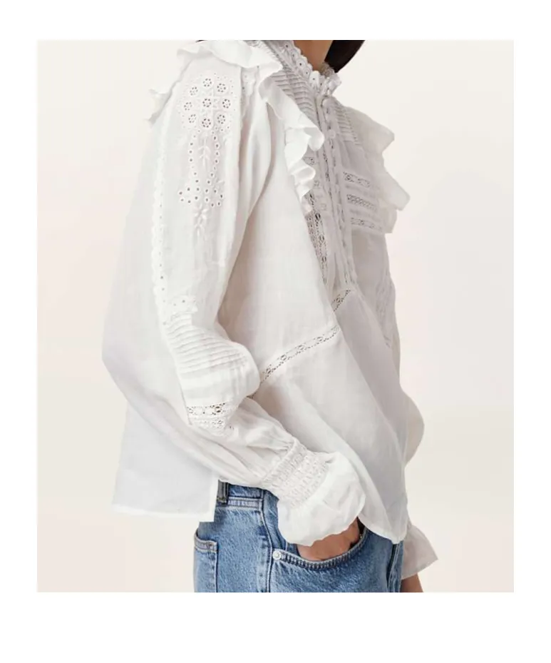 Heather Ruffled Top
