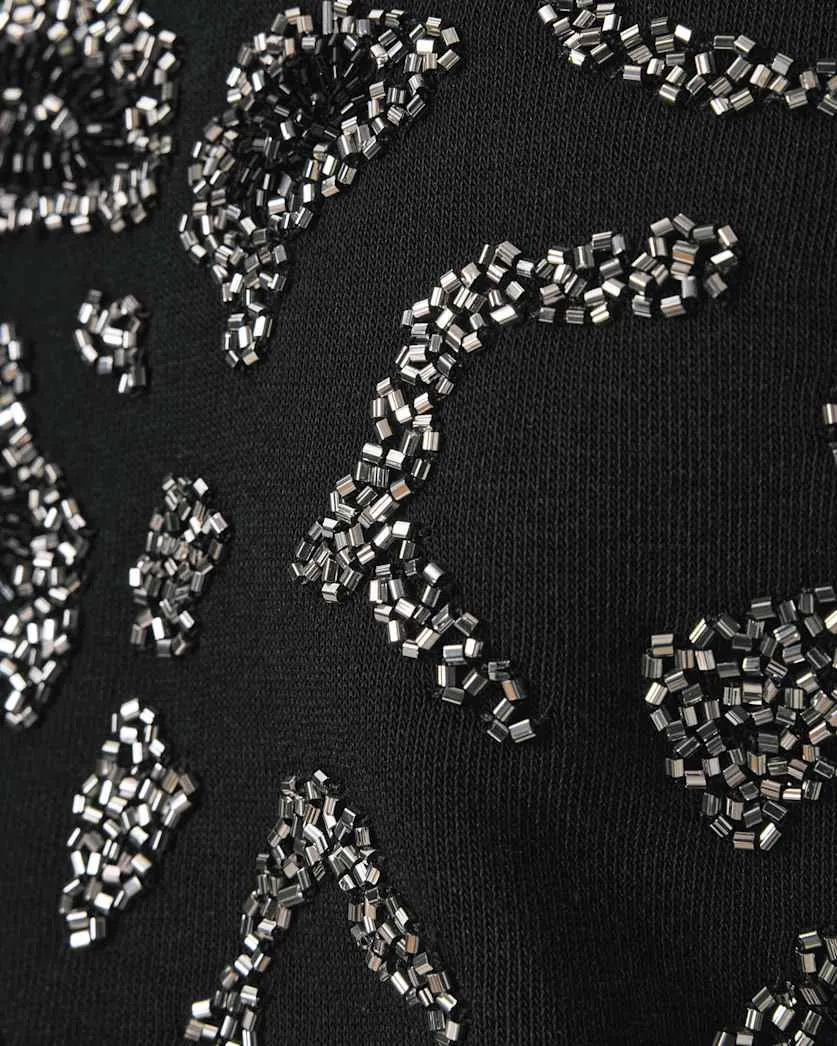 Embellished Patterned Sweater