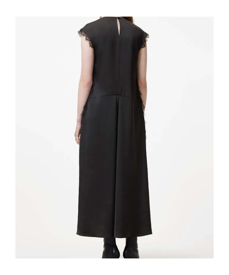 Lace Trim Asymmetric Dress