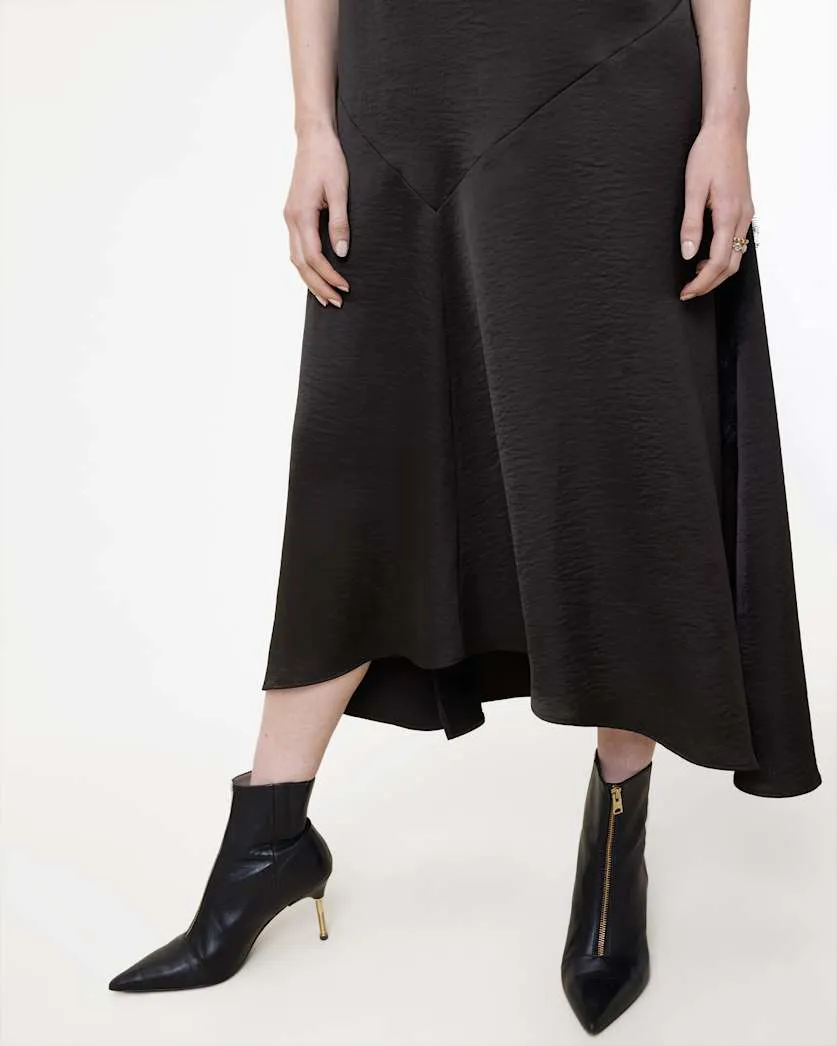 Lace Trim Asymmetric Dress
