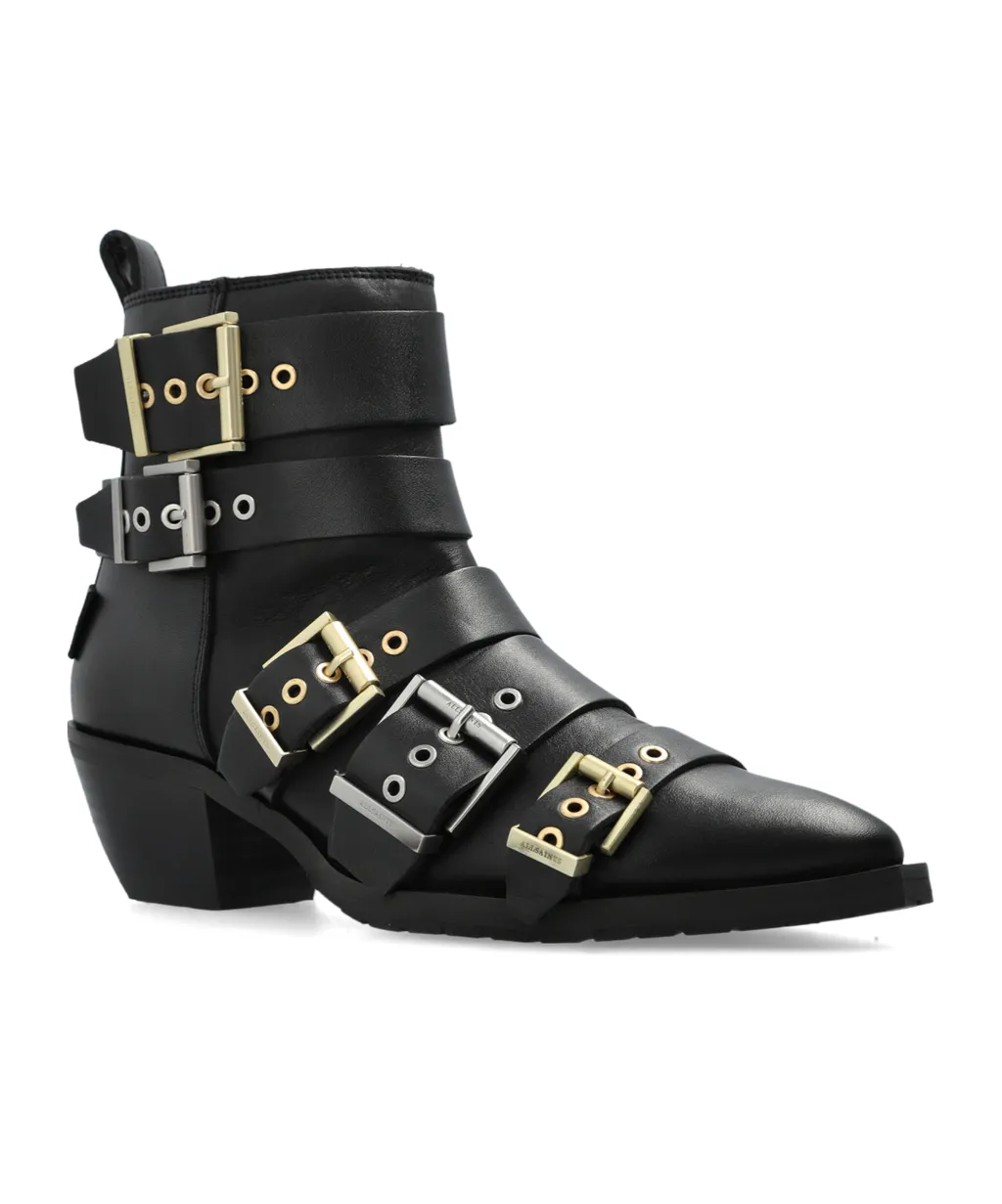 Triple Buckle Ankle Boots