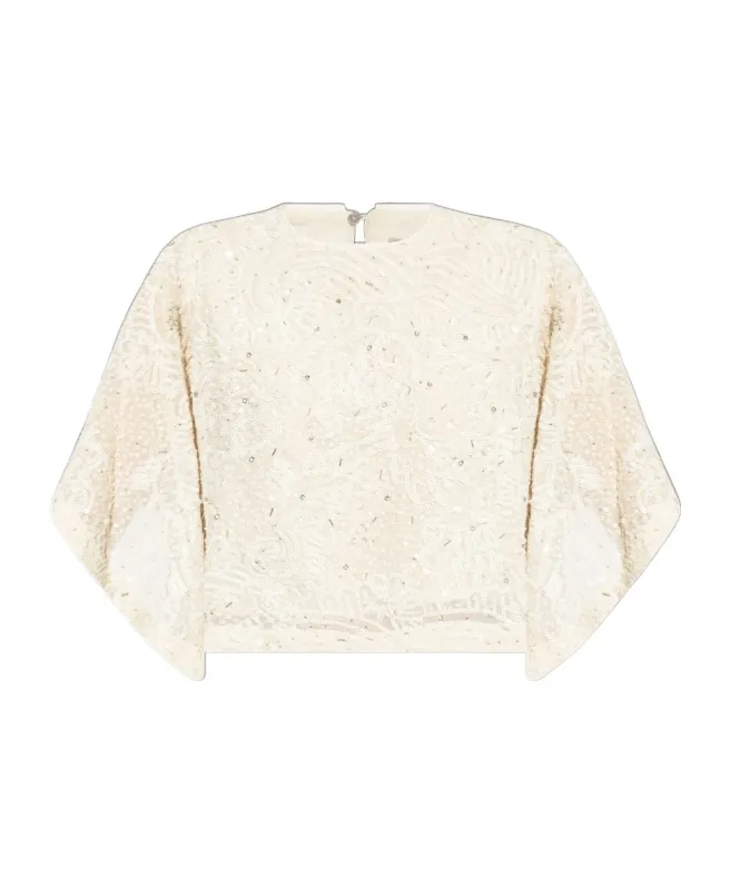 Embellished Cropped Top