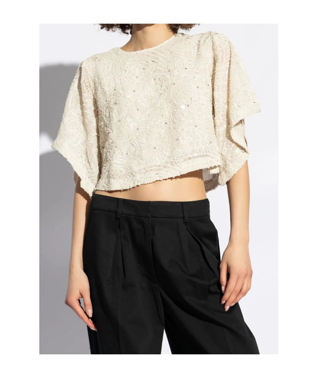 Embellished Cropped Top