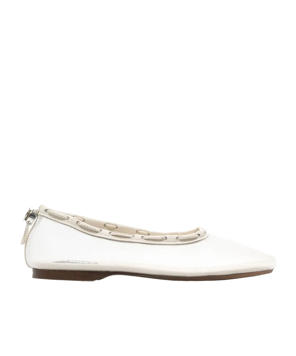 Gill Mesh Leather Ballet Flats