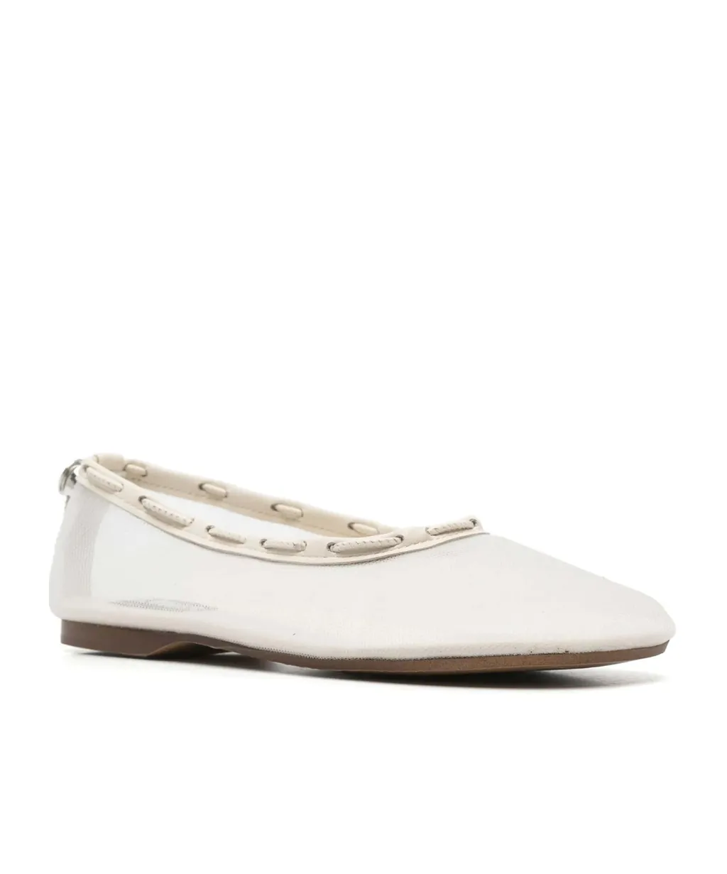 Gill Mesh Leather Ballet Flats