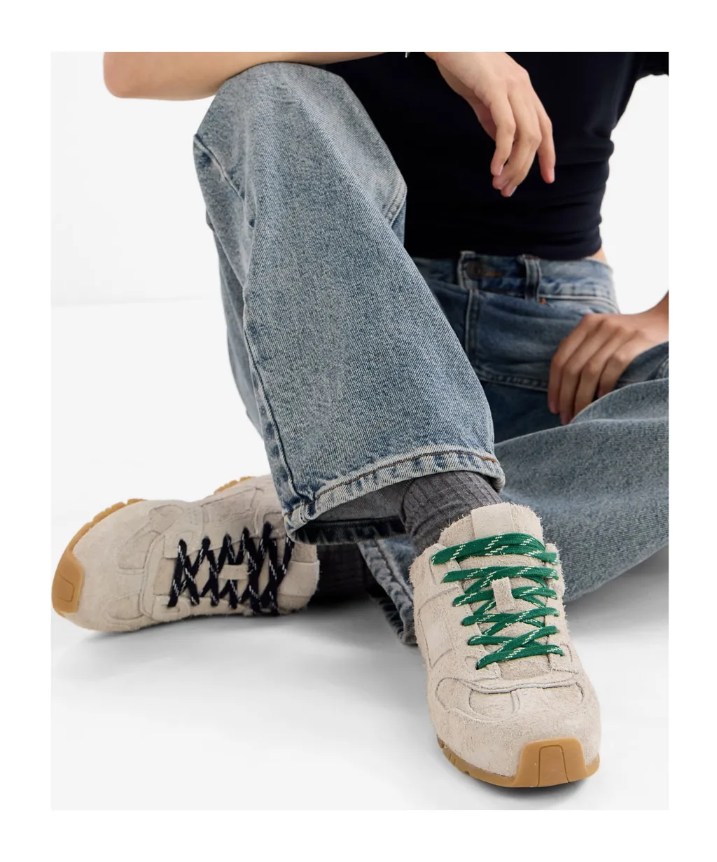 Fuzzy Low-Top Sneakers