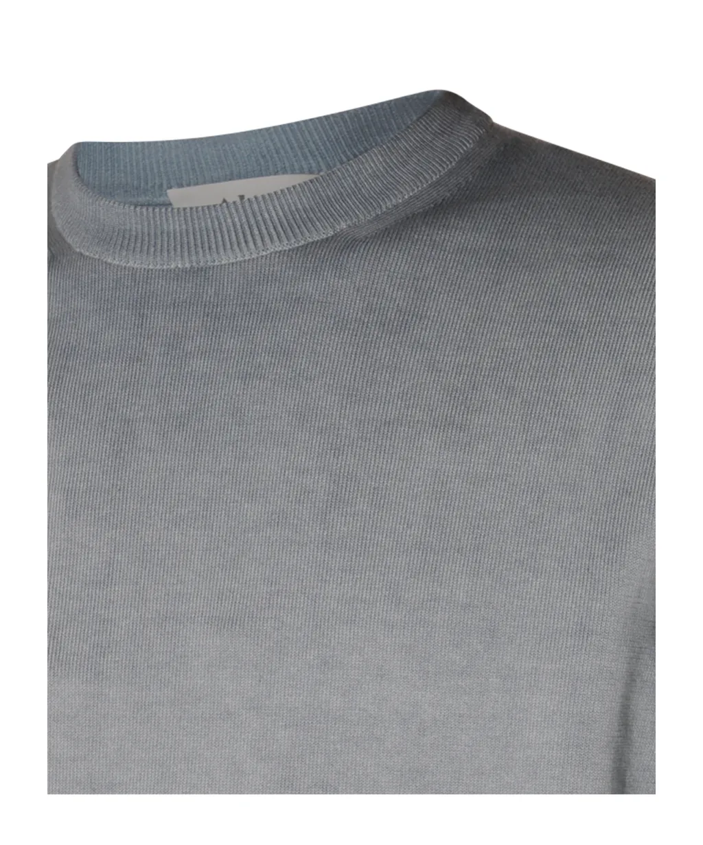 Fine-Knited Crew Neck Sweater