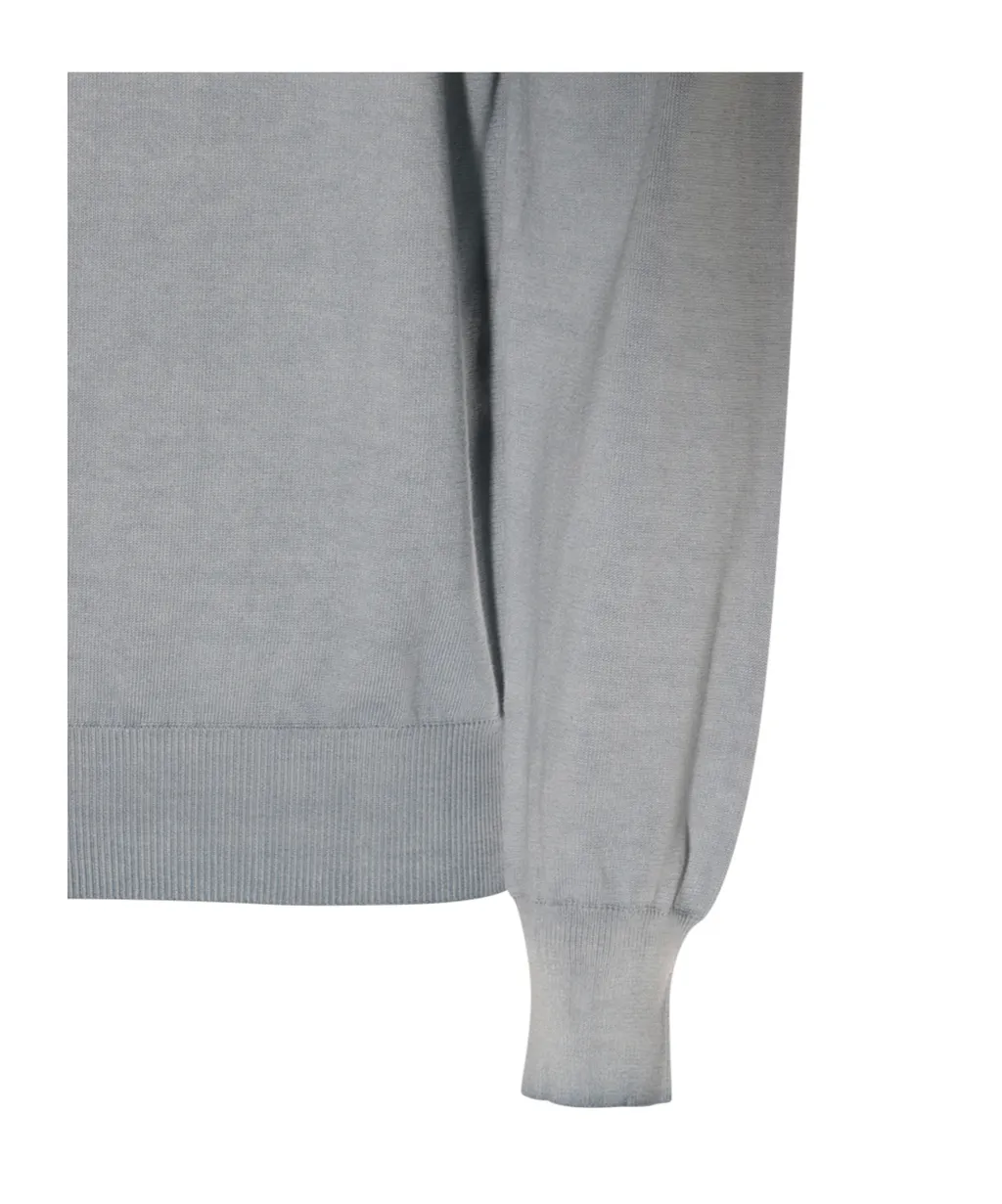 Fine-Knited Crew Neck Sweater