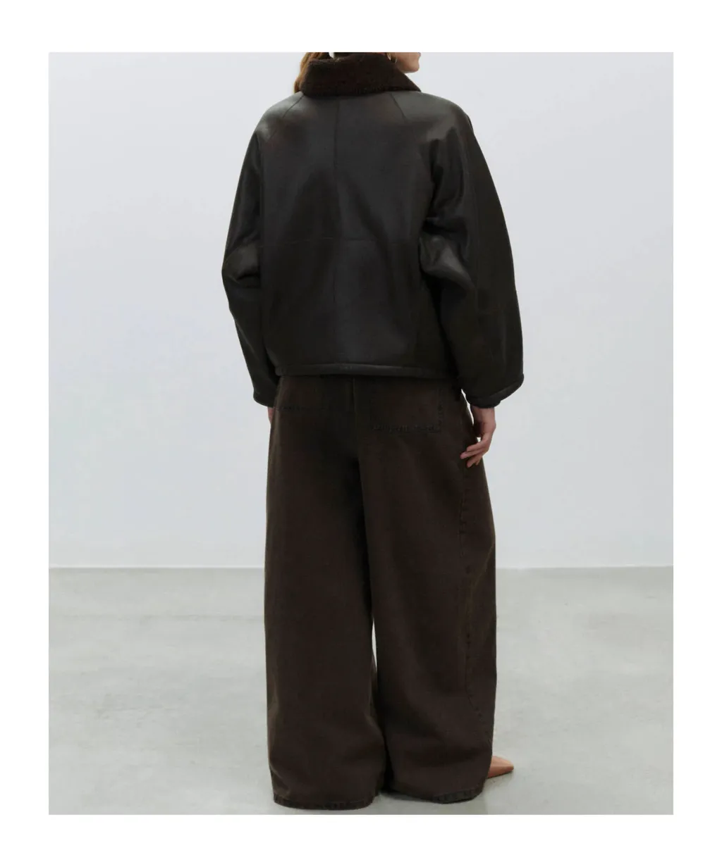Zip-Front Leather Jacket