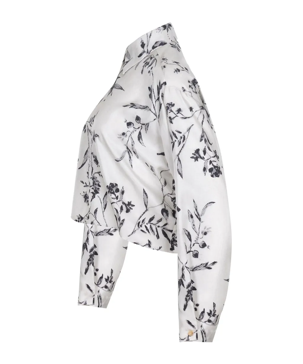 Contrasted Pattern Buttoned Shirt