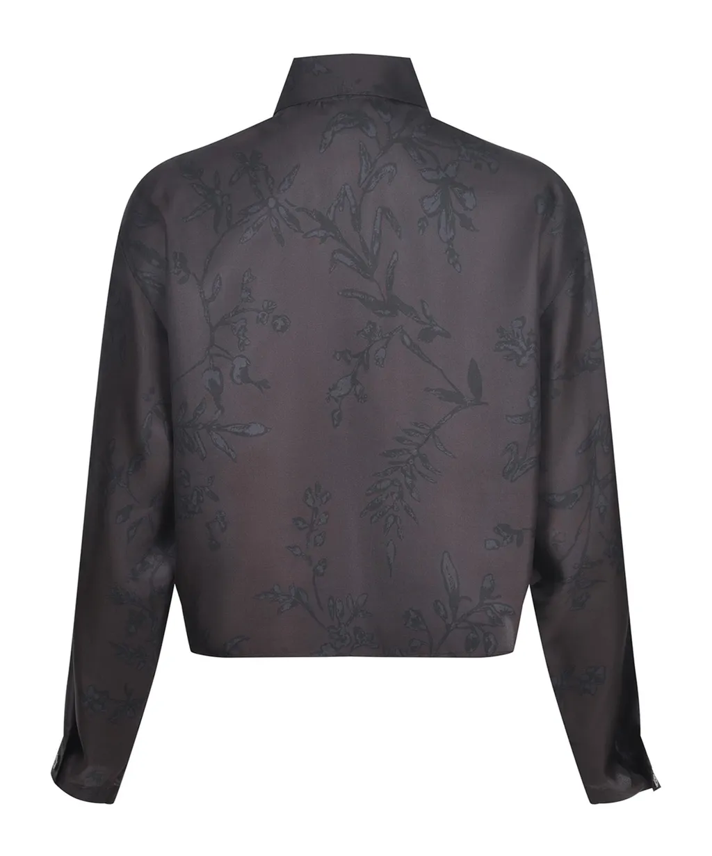 Contrasted Pattern Buttoned Shirt