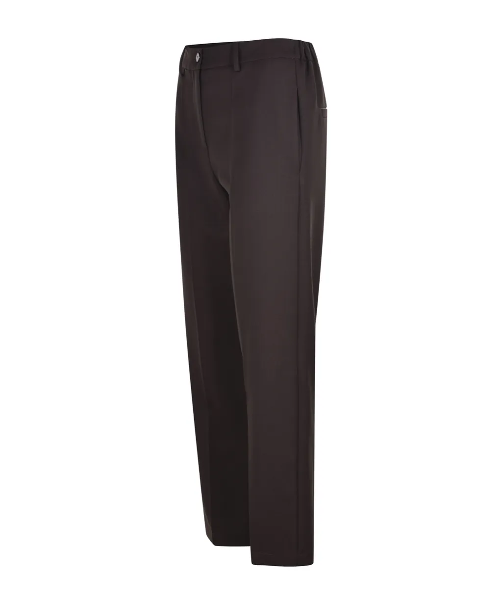 Cigarette Wool-Blend Pants