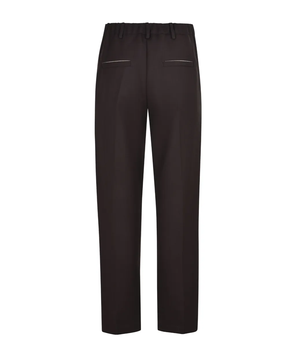 Cigarette Wool-Blend Pants