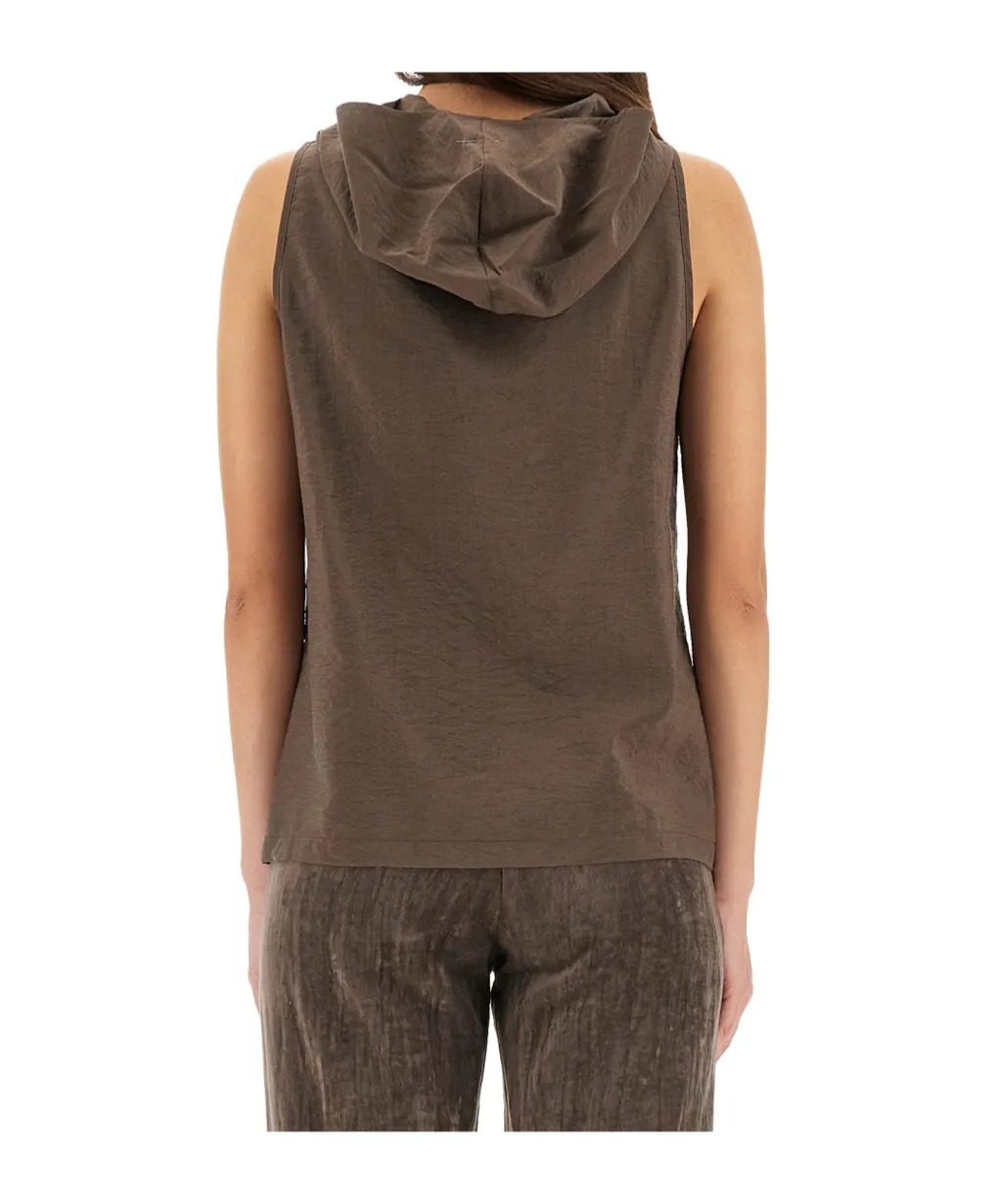 Hooded Sleeveless Top