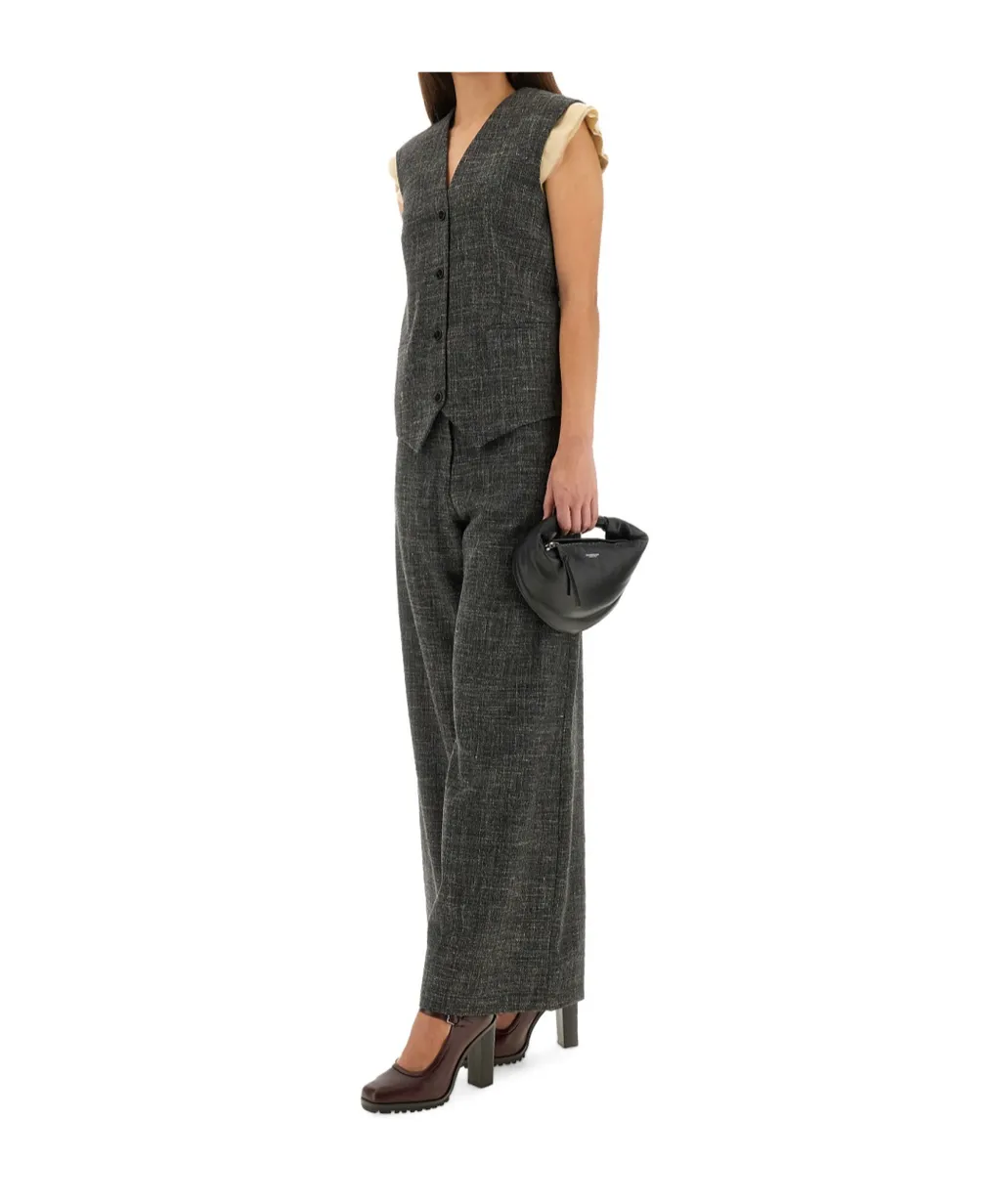 V-Neck Buttoned Vest