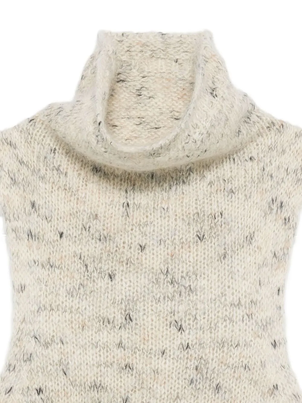High-Neck Knitted Vest