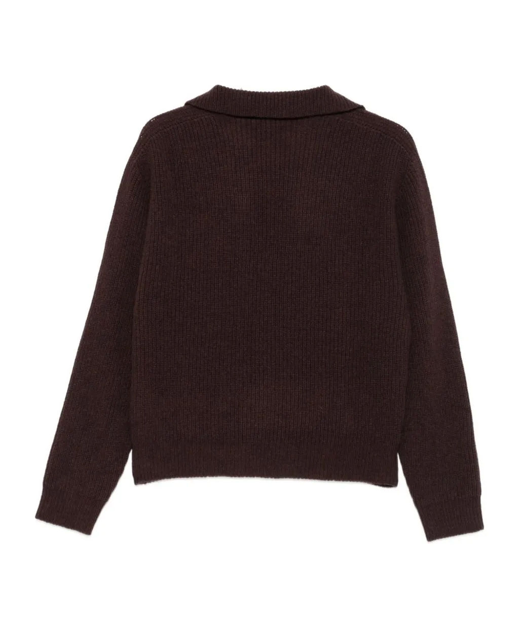 Quilted Long Sleeve Ribbed Jumper