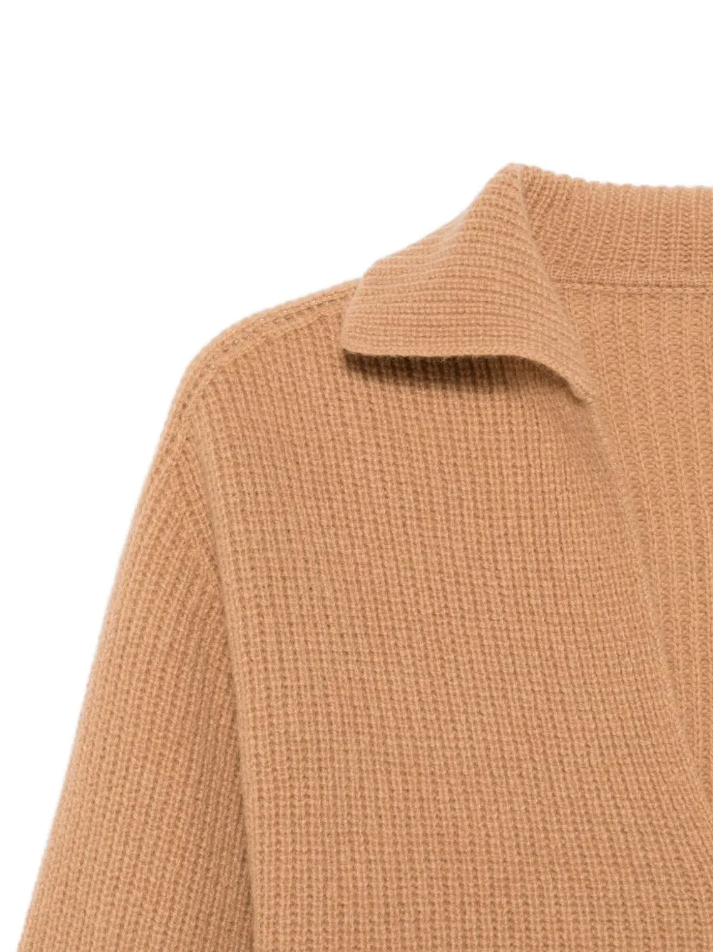 Ribbed Lapel Sweater