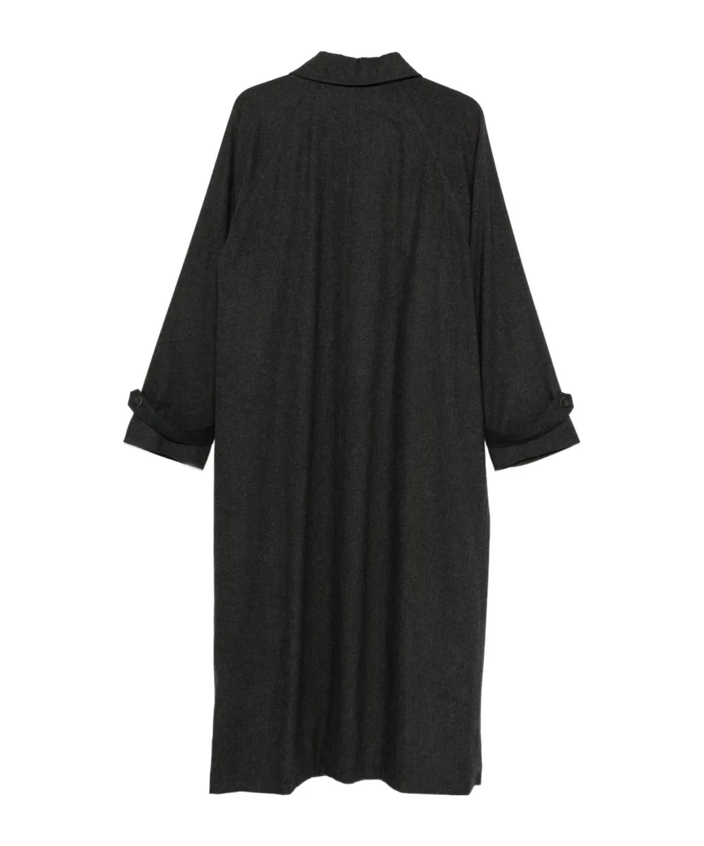 Button-Front Trench Coat