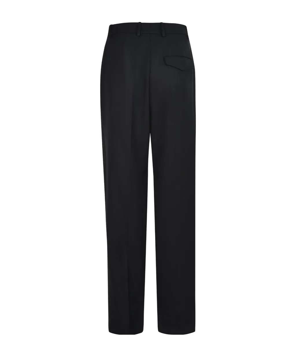 Straight Leg Pleated Trousers