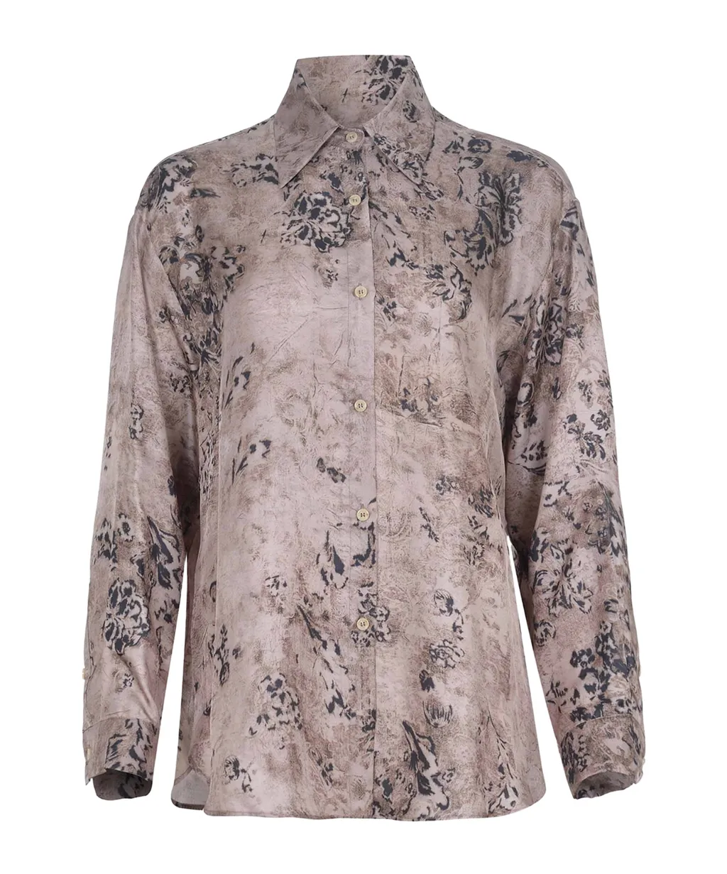 Floral-Print Buttoned Shirt