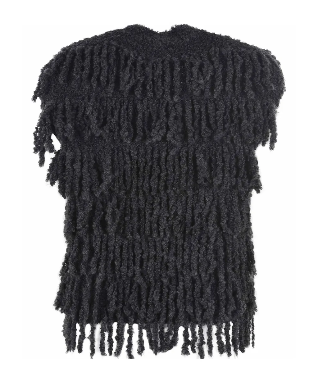 Fringed Detail Sleeveless Gilet