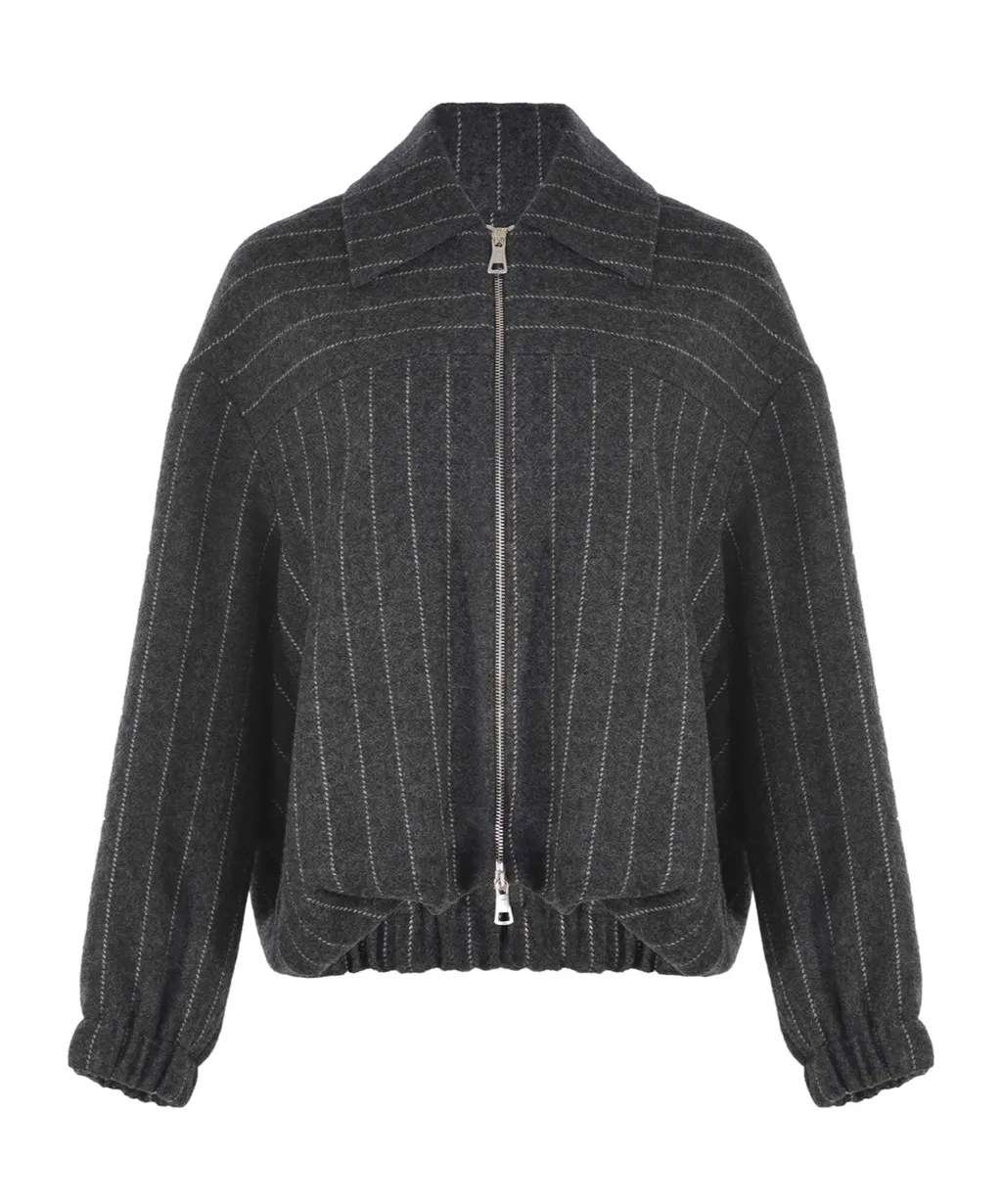 Striped Zip-Up Jacket