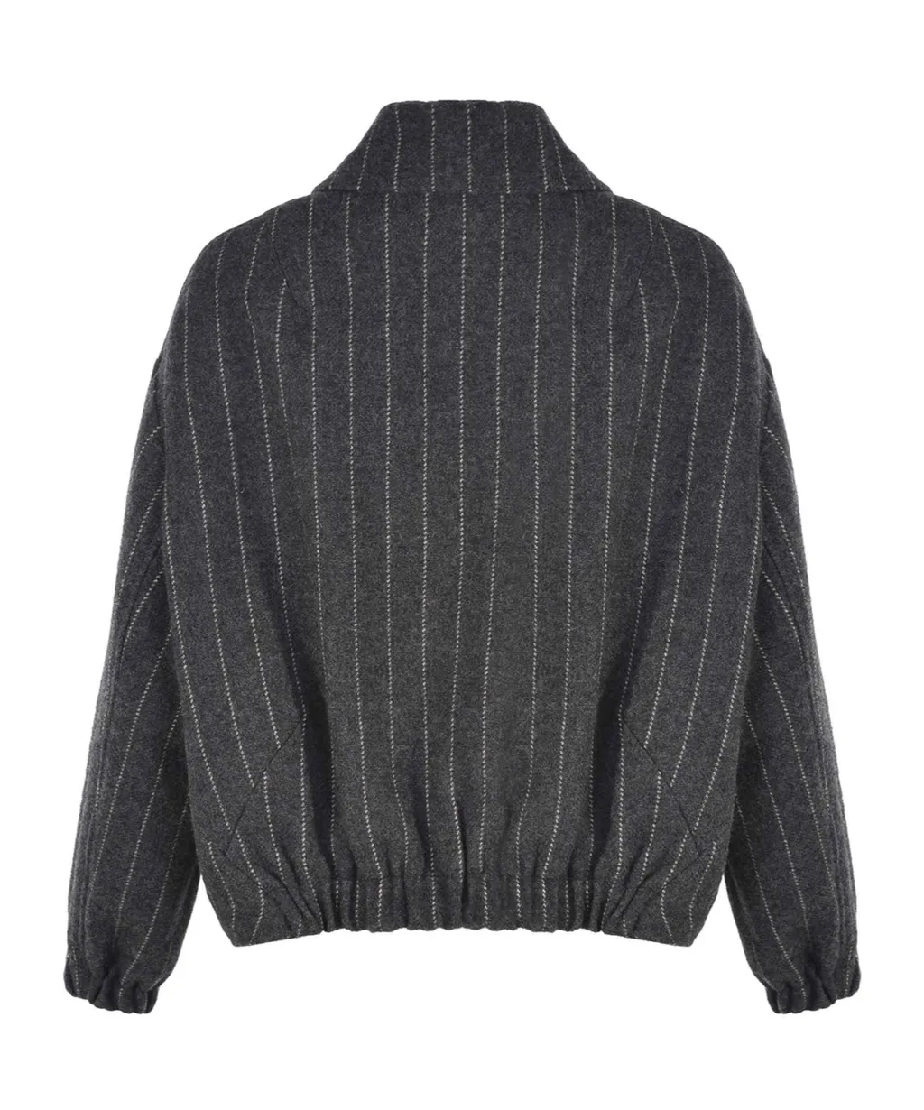Striped Zip-Up Jacket