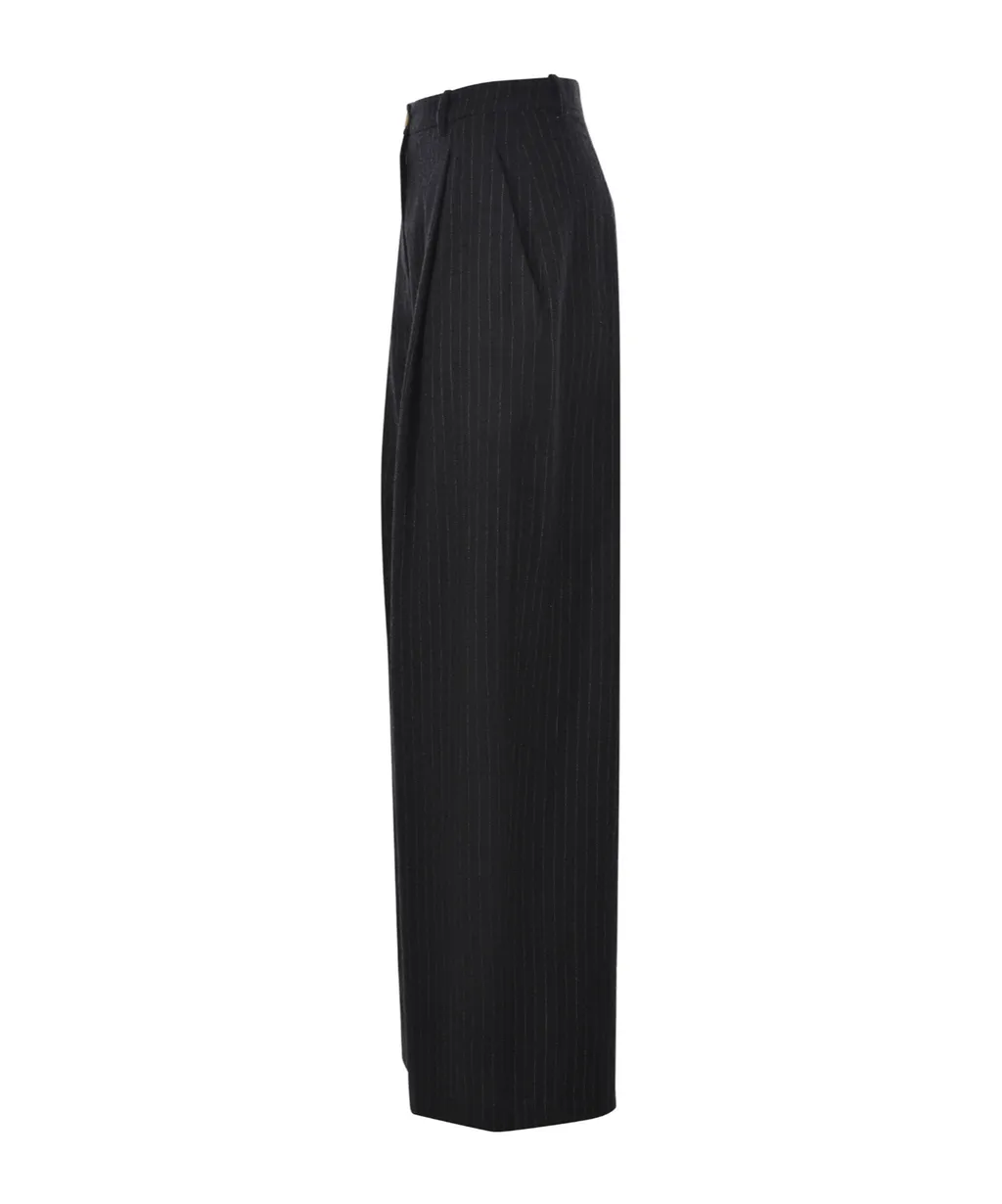 Striped Wide Leg Trousers