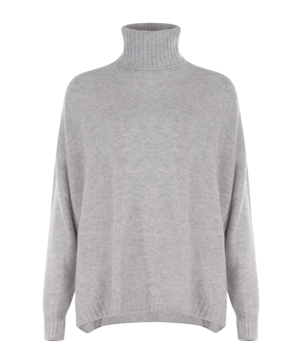 Long Sleeved Turtleneck Knitted Jumper