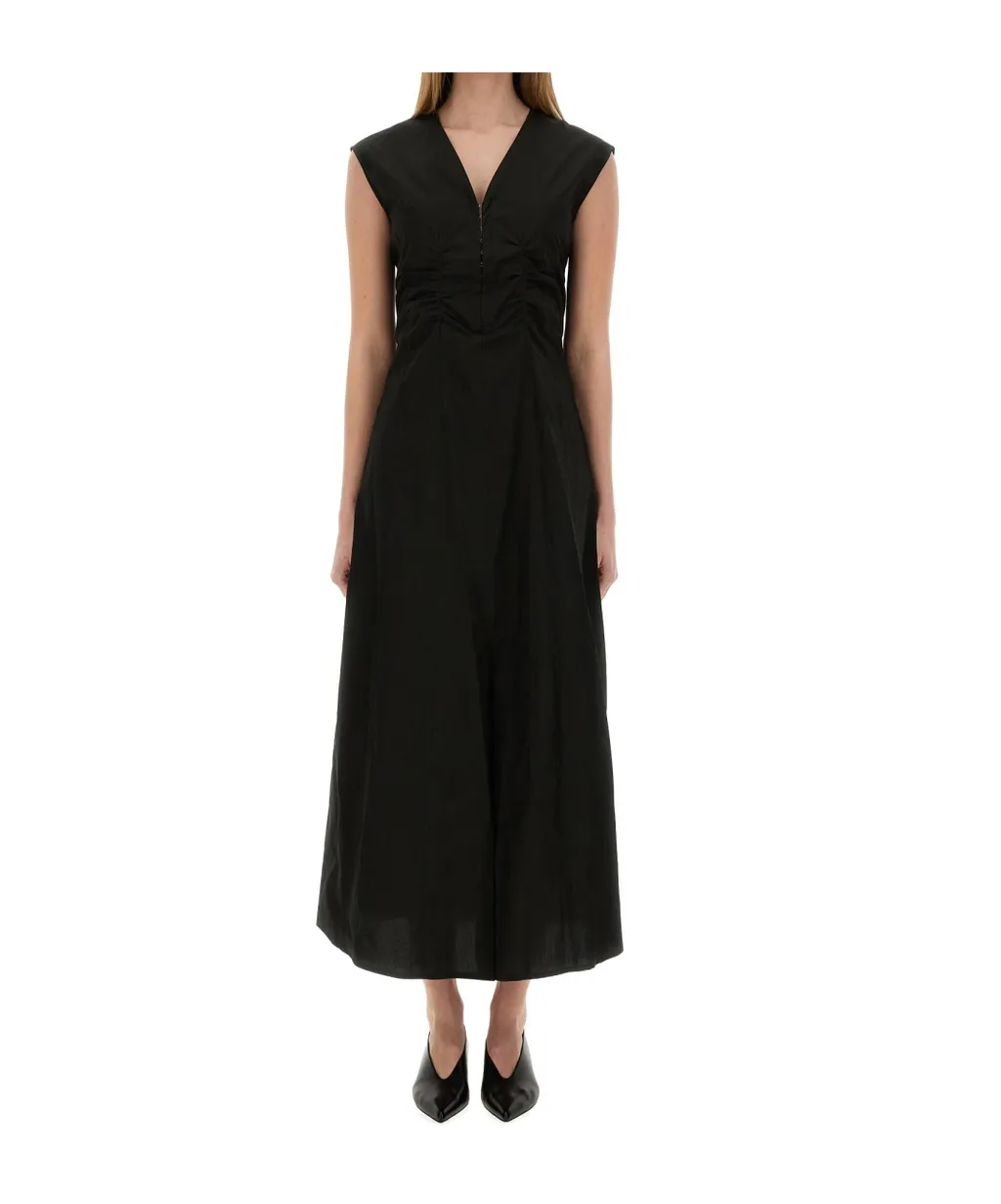 Elegant Poplin Maxi Dress