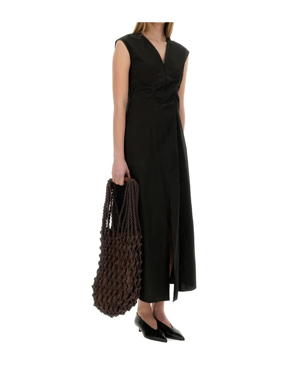 Elegant Poplin Maxi Dress