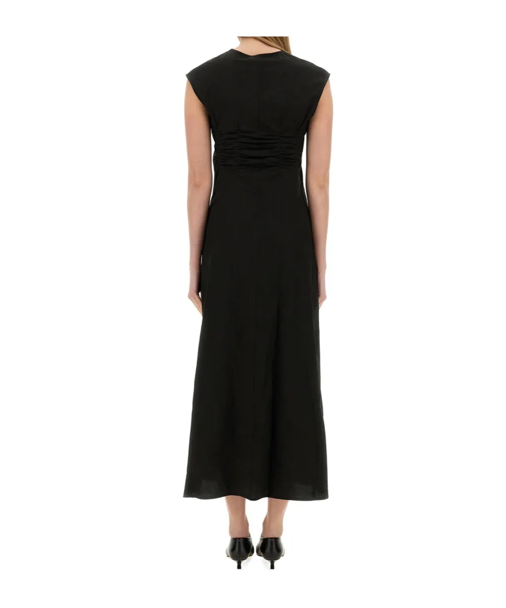 Elegant Poplin Maxi Dress