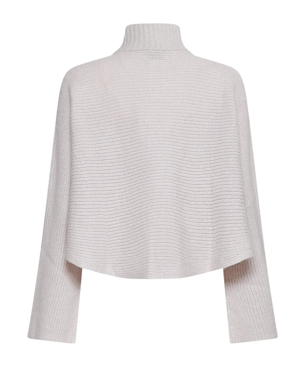 Wide-Sleeve Cropped Jumper