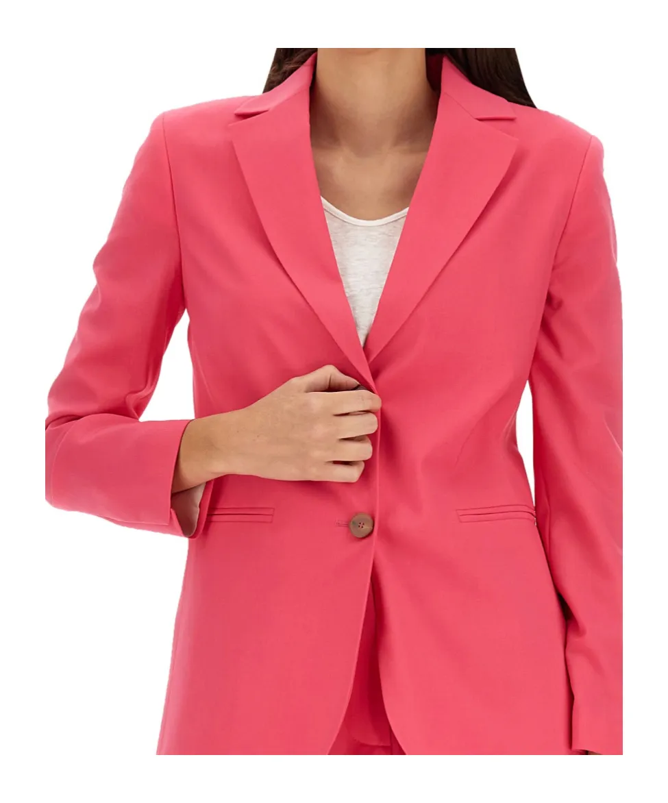 Single-Breasted Buttoned Blazer