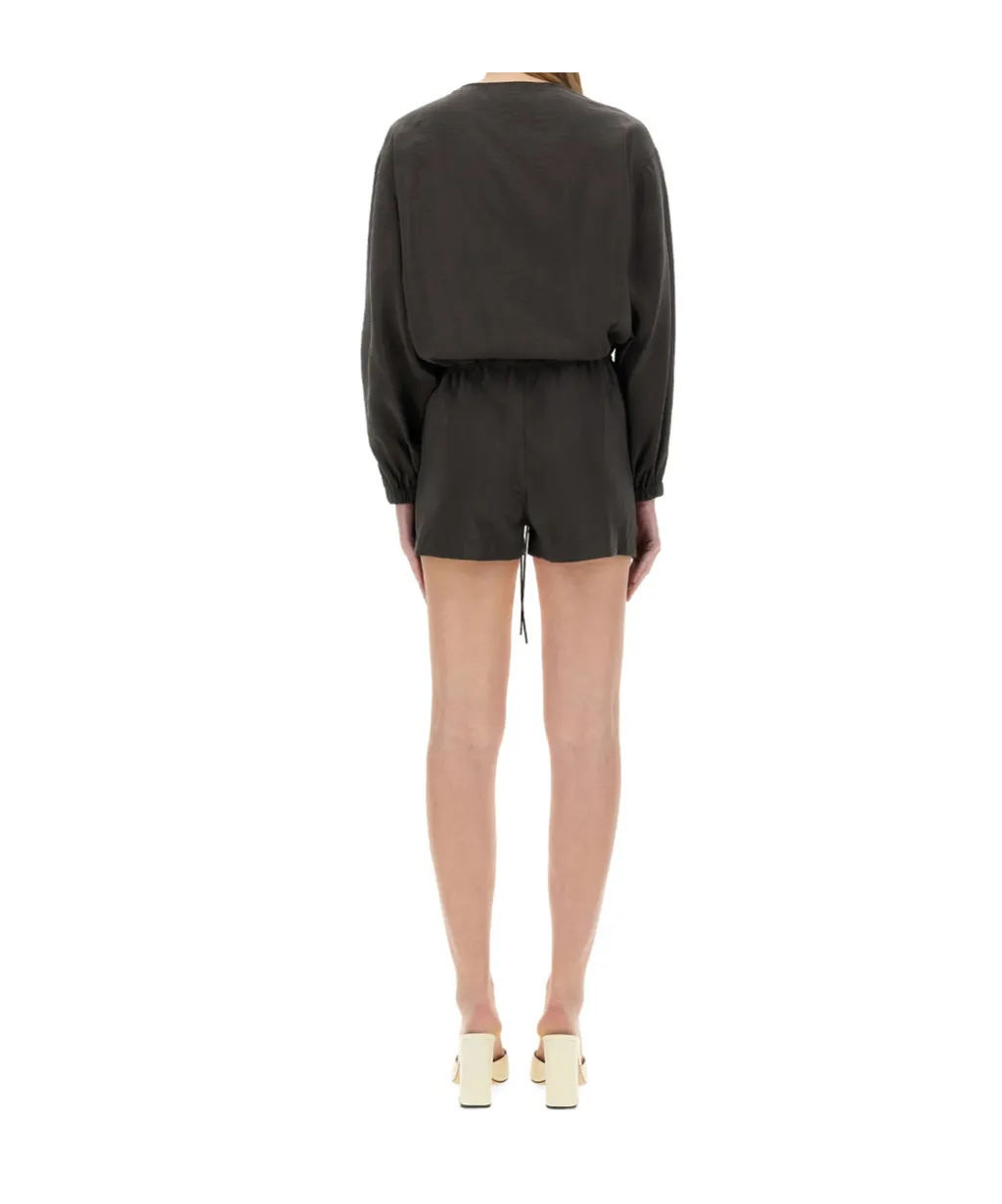 Satin Crewneck Jumpsuit