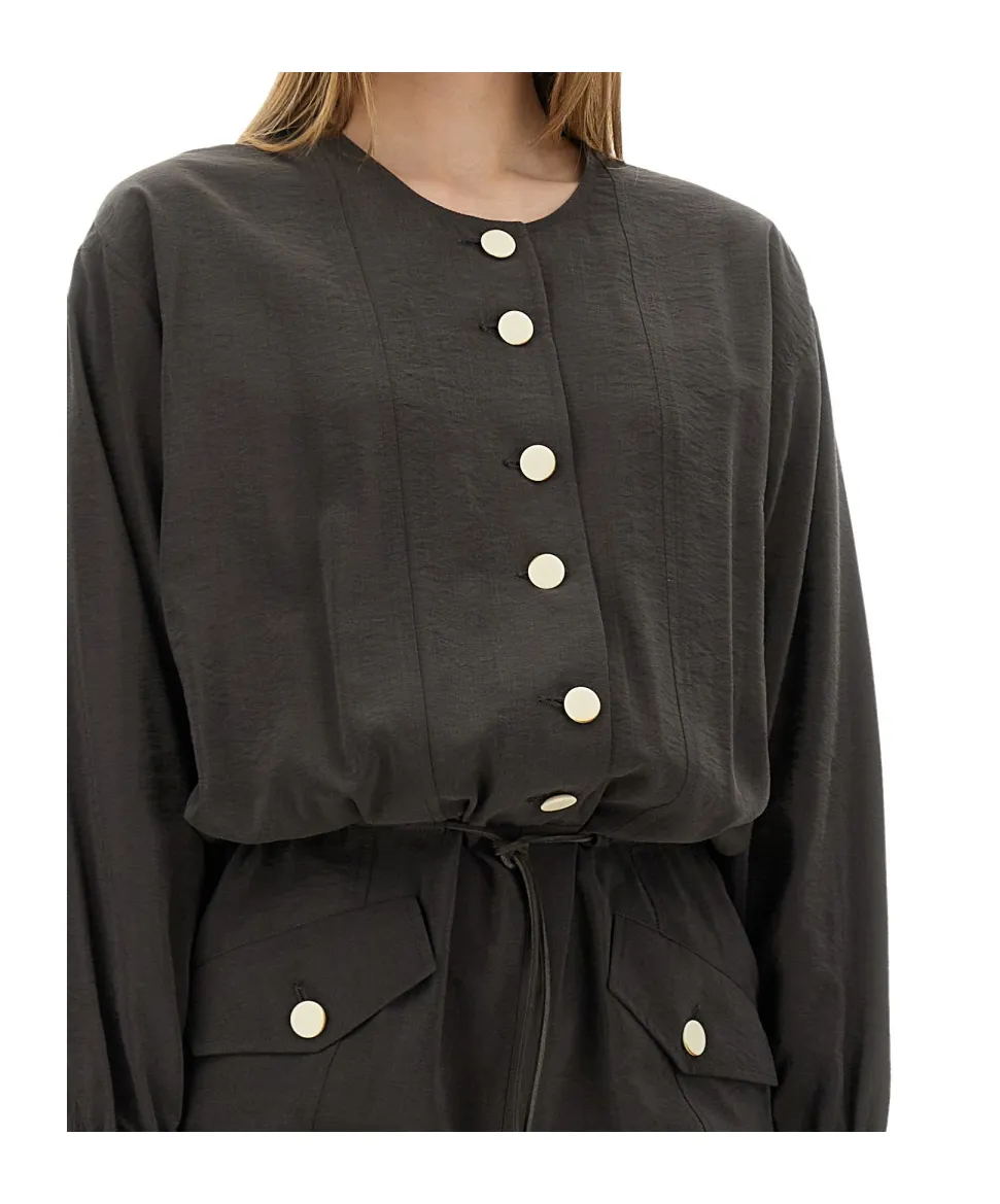 Satin Crewneck Jumpsuit