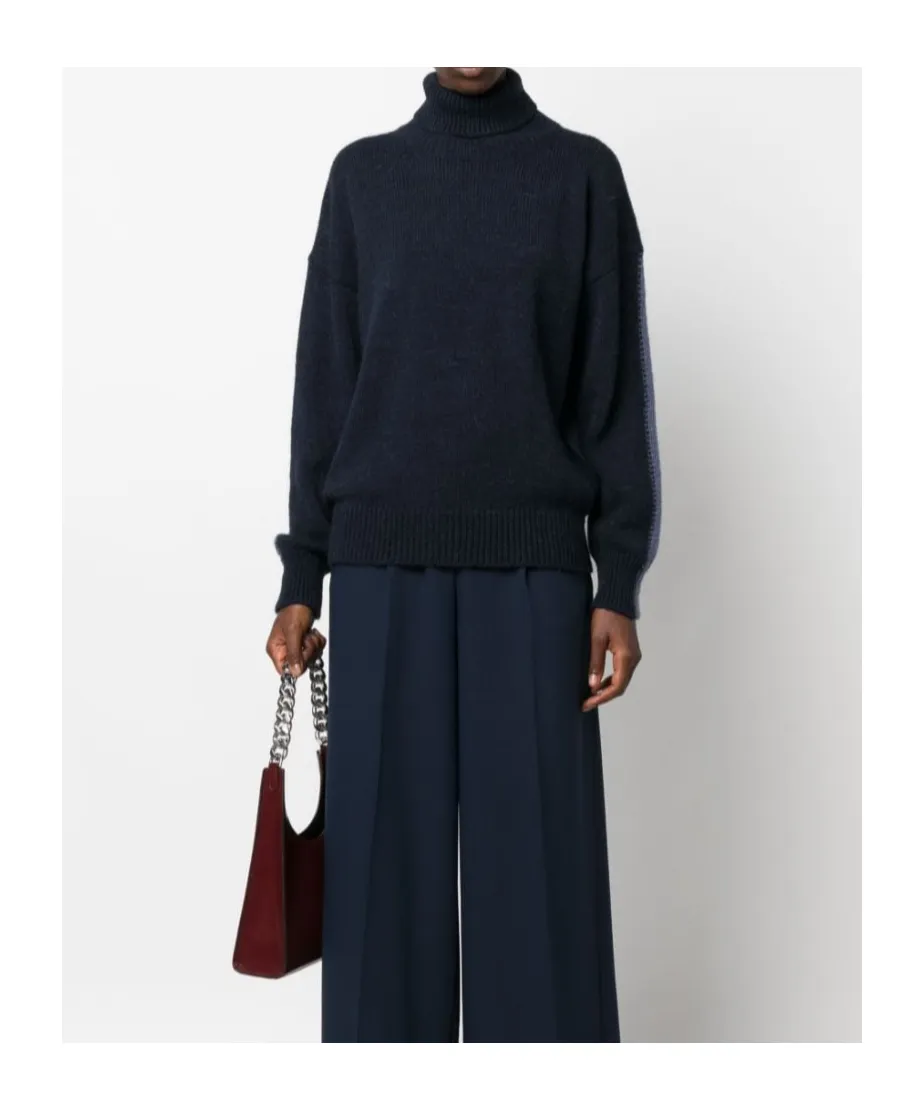Two-Tone Roll-Neck Jumper