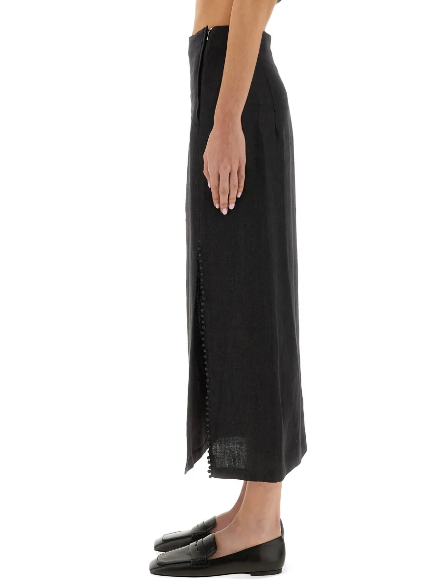Side-Slit Midi Skirt
