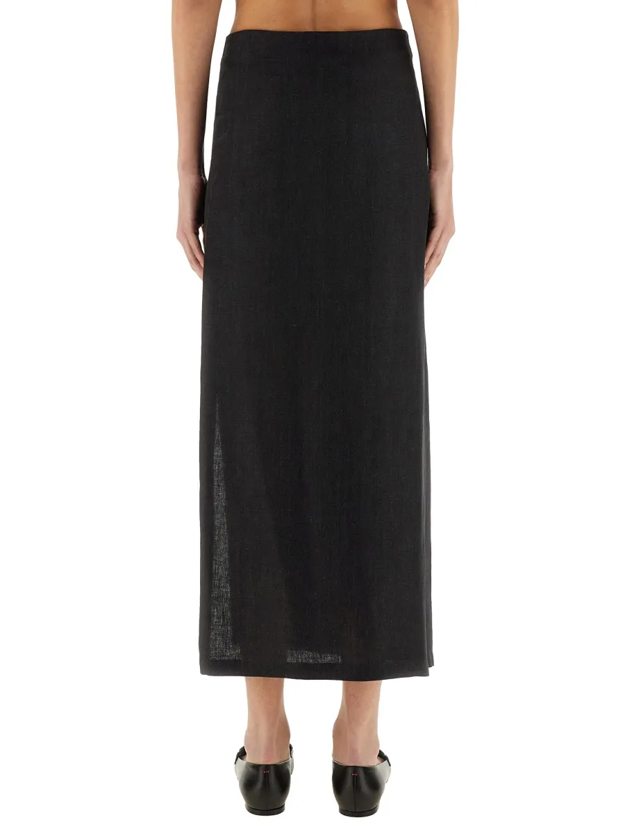 Side-Slit Midi Skirt