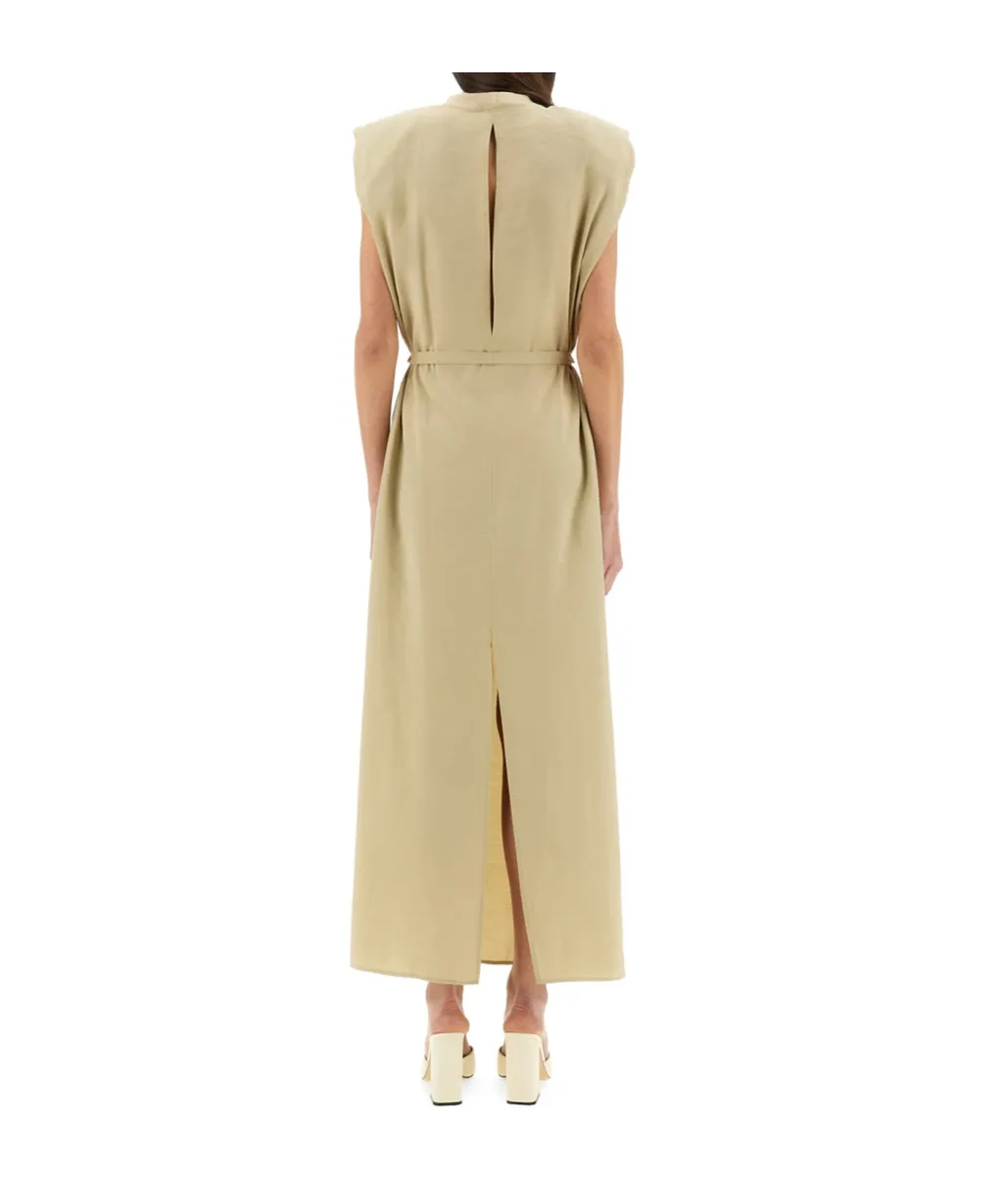 Belted Sleeveless Maxi Dress