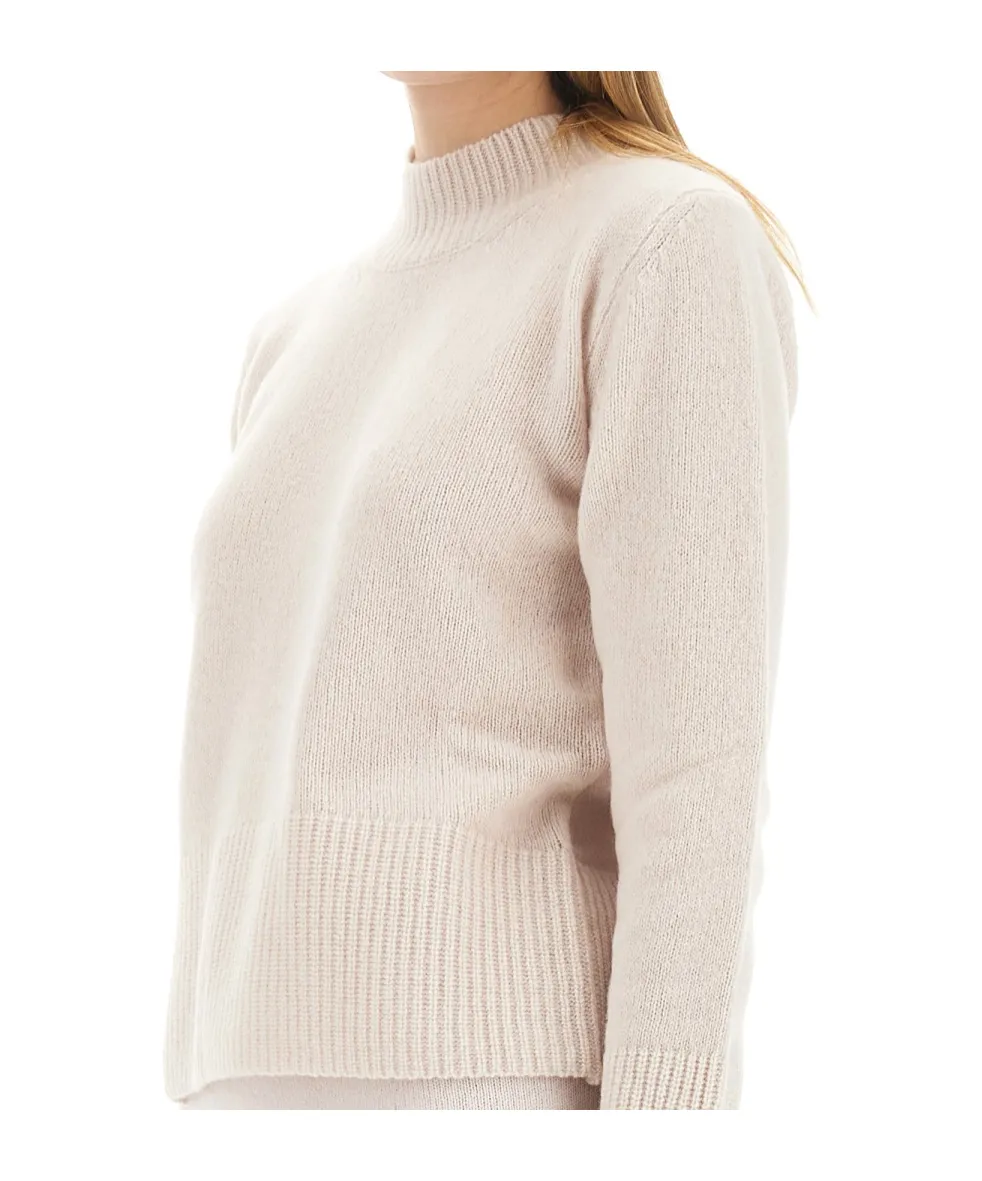 Mock-Neck Knitted Jumper